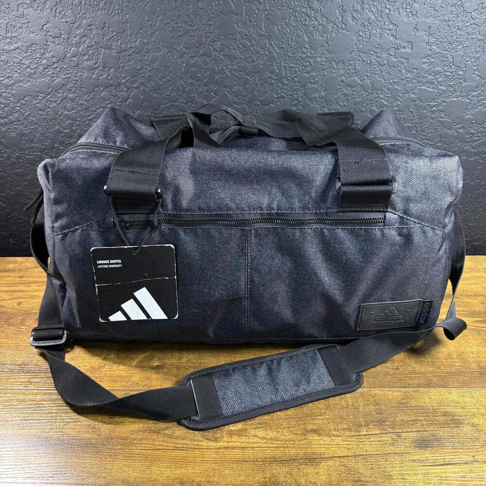 Adidas Lounge Duffel IU9304 Black Twill Travel Gym‎ Bag OSFA